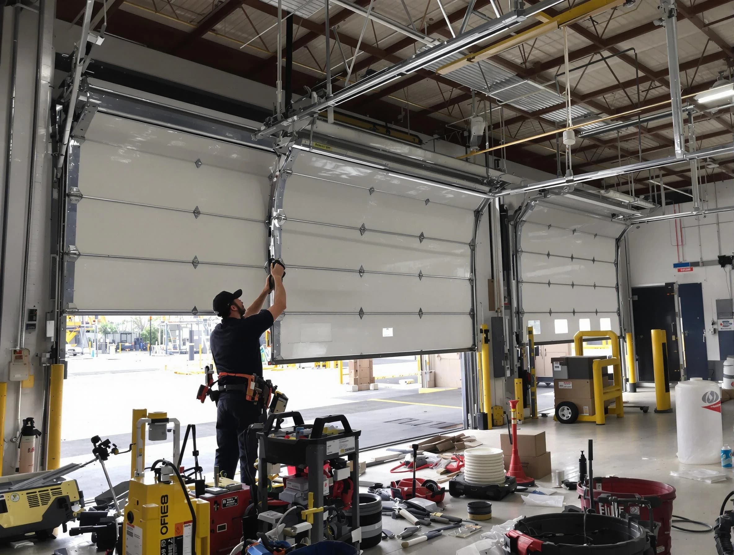 Kirtland AFB Garage Door Repair technician performing commercial garage door repair in Kirtland AFB