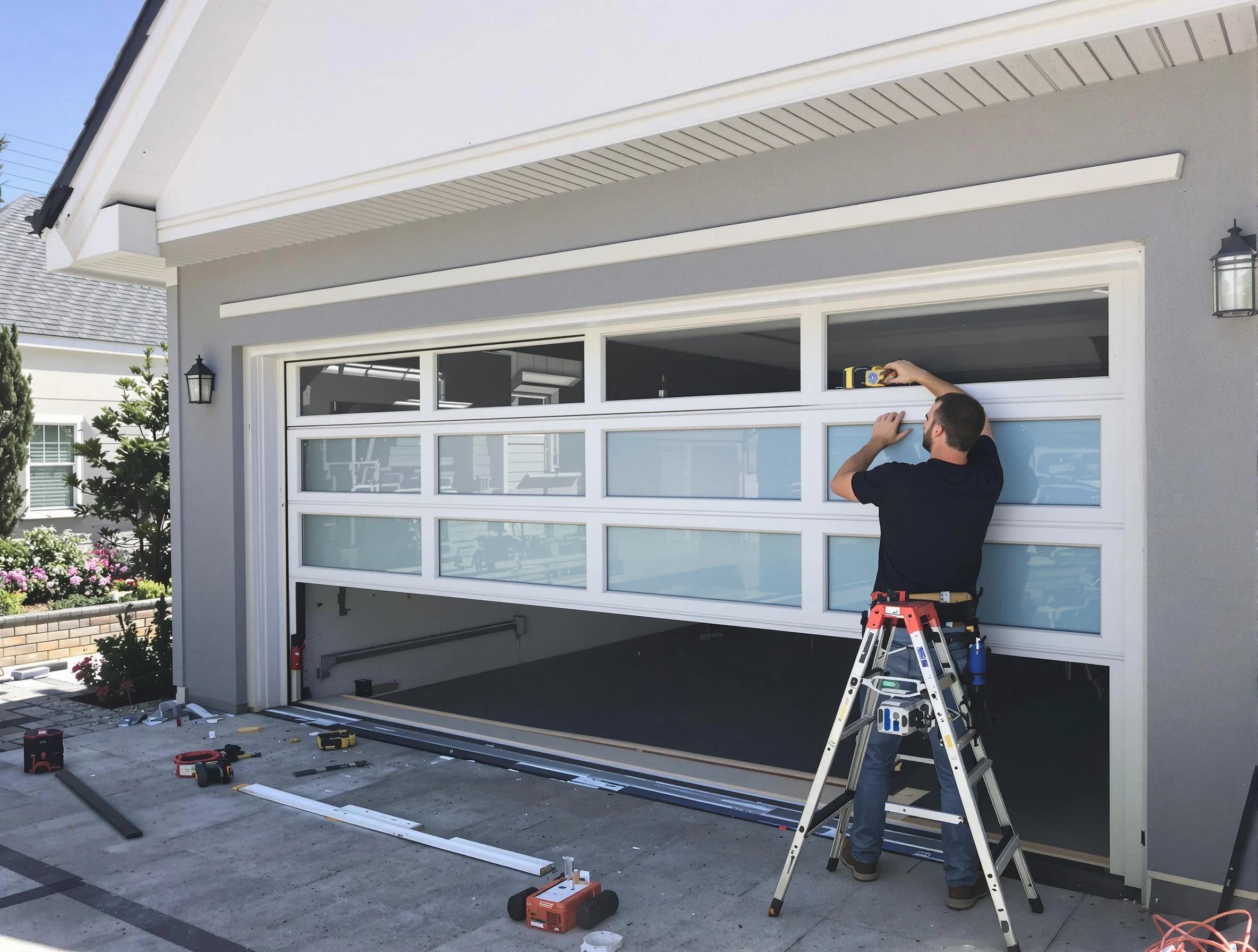 Kirtland AFB Garage Door Repair team performing garage door replacement in Kirtland AFB