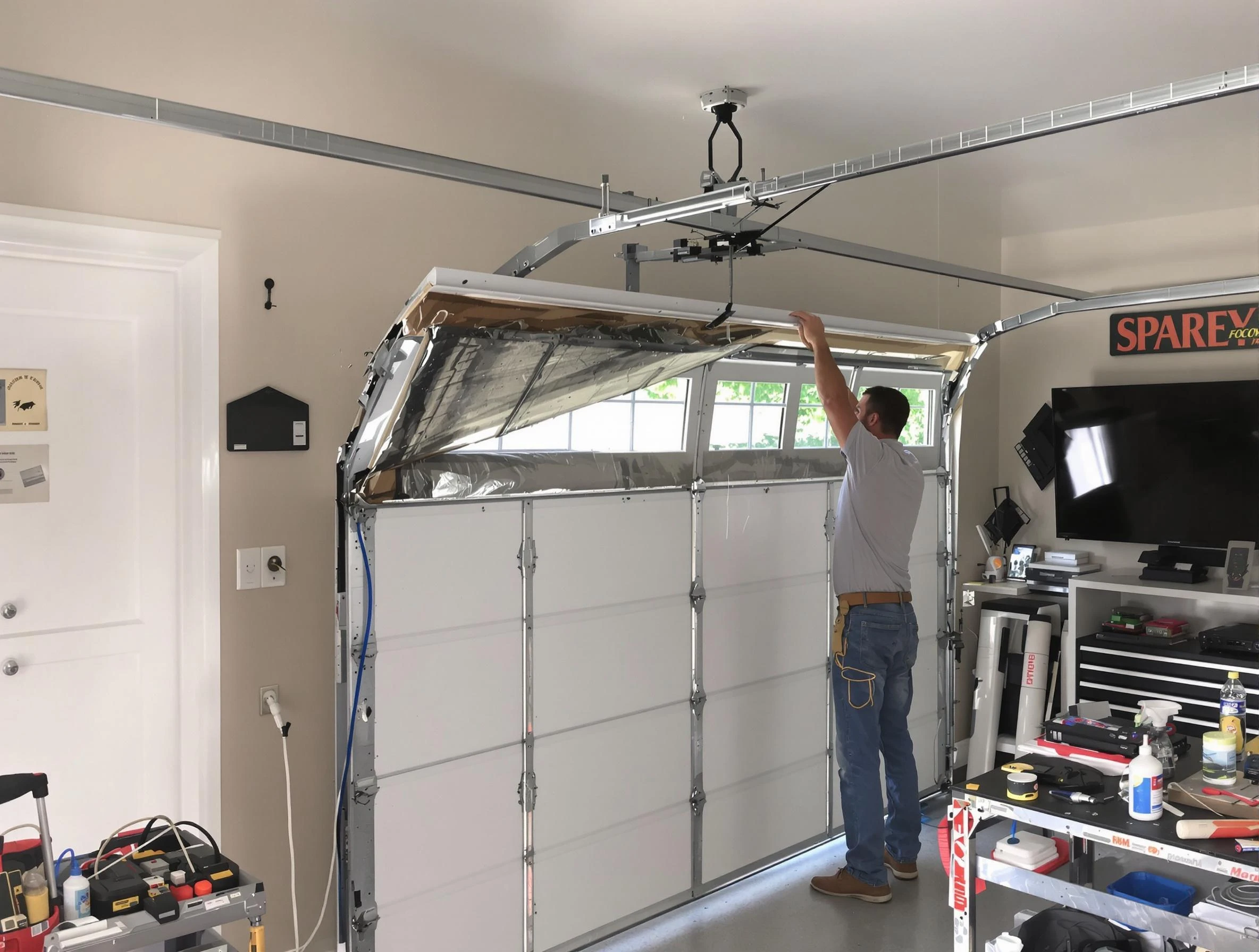 Garage door section replacement by Kirtland AFB Garage Door Repair in Kirtland AFB